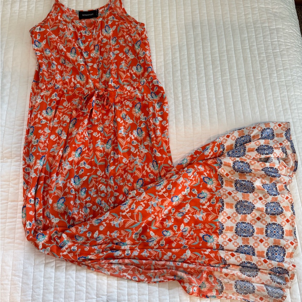 *SOLD* Minkpink Floral Maxi Dress in Vibrant Orange
